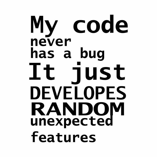 My code never has a bug
